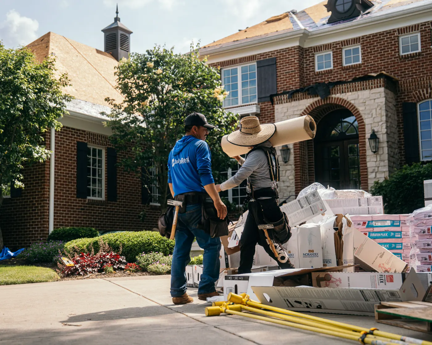 Storm damage documented on a University Heights home